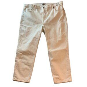 Abercrombie & Fitch The Ankle Straight Ultra High Rise Ivory White Denim Size 35